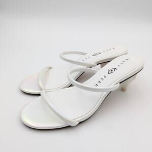 Katy Perry The Scalloped Shell Slip-On Heel Sandals Women's White Size US5 EU36